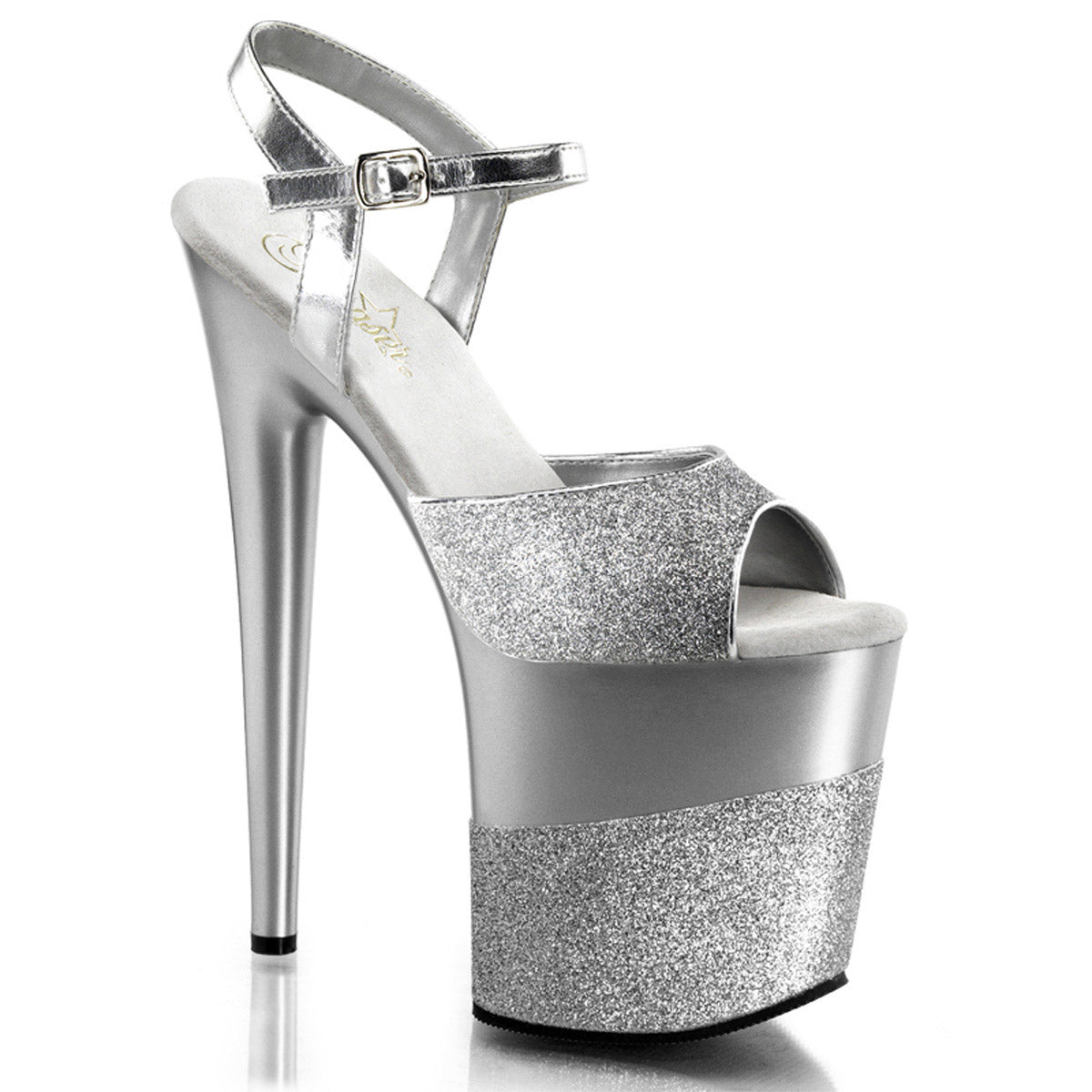 Sexy Glitter Platform Stiletto Ankle Strap Sandals High Heels Shoes Pleaser  FLAMINGO/809/2G