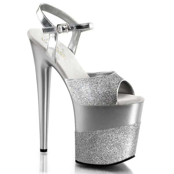 Sexy Glitter Platform Stiletto Ankle Strap Sandals High Heels Shoes Pleaser  FLAMINGO/809/2G