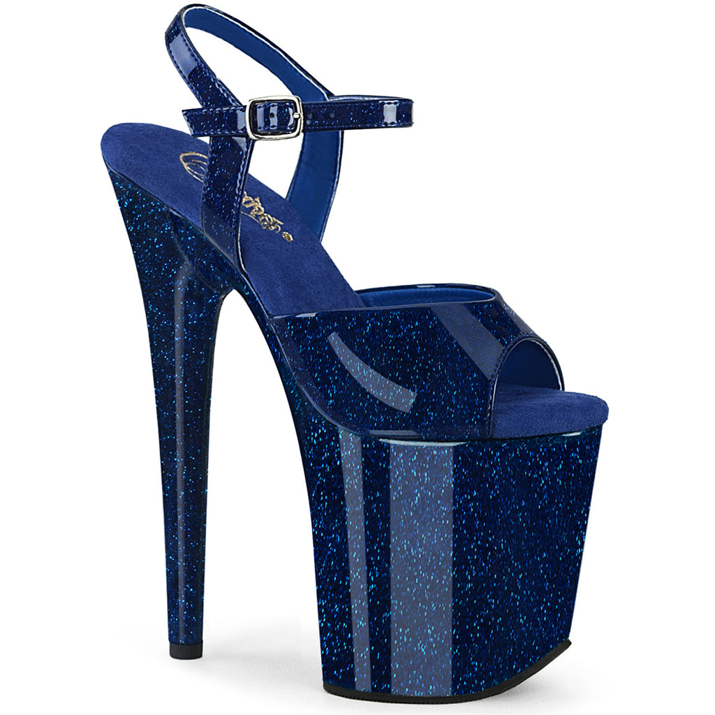 8" Heel, 4" Pf Ankle Strap Sandal Pleaser Pleaser FLAMINGO/809GP