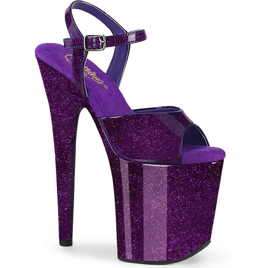 8" Heel, 4" Pf Ankle Strap Sandal Pleaser Pleaser FLAMINGO/809GP