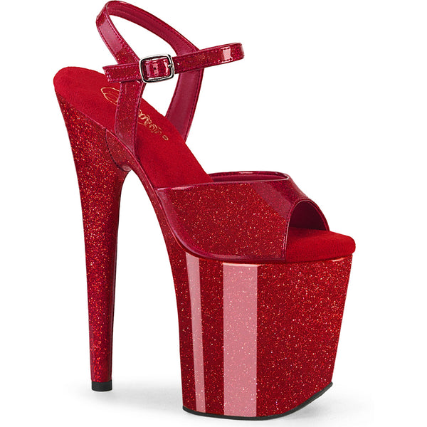 8" Heel, 4" Pf Ankle Strap Sandal Pleaser Pleaser FLAMINGO/809GP