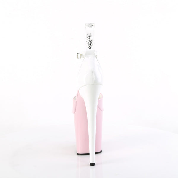 8" Heel, 4" Pf Close Back Ankle Strap Sandal Pleaser Pleaser FLAMINGO/868