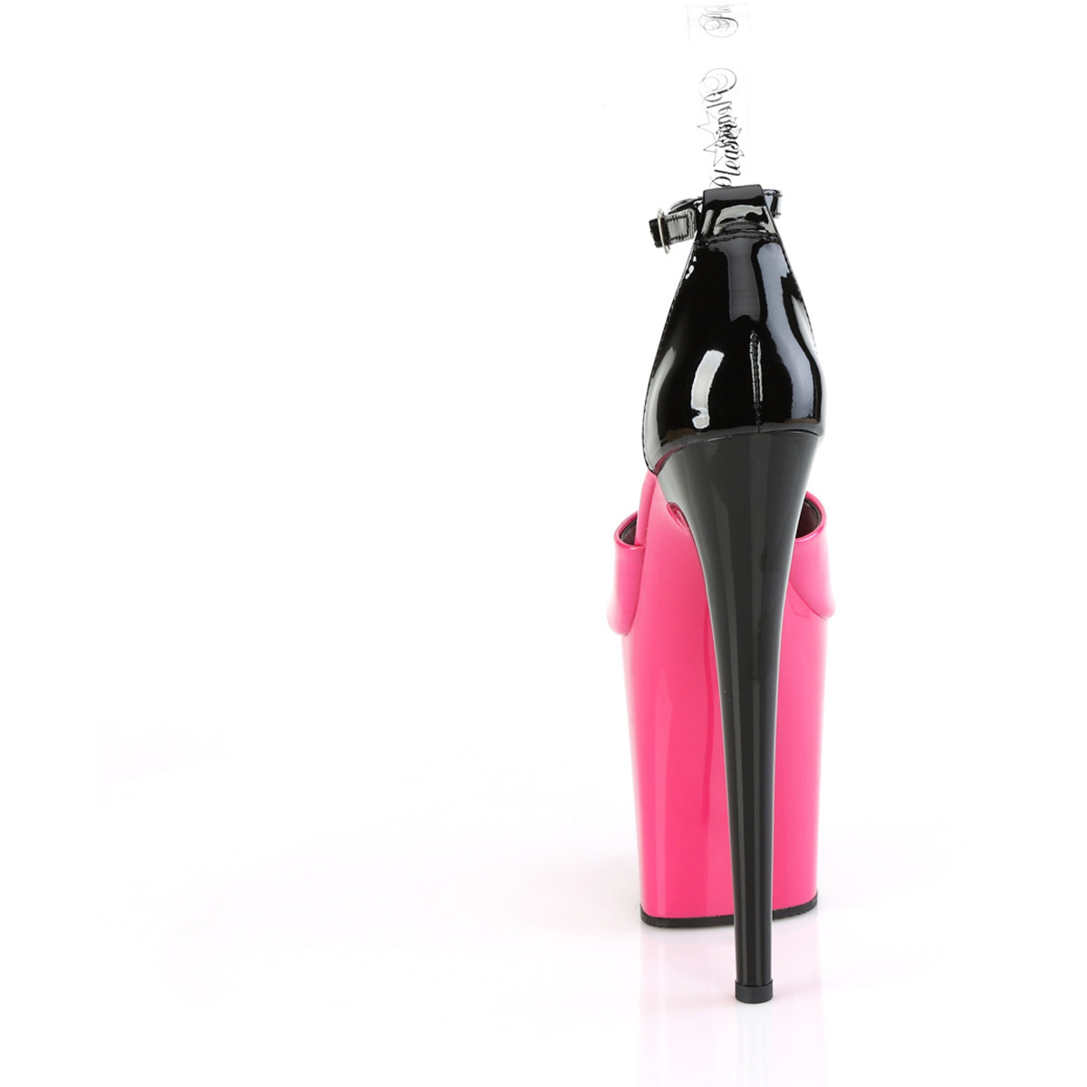 8" Heel, 4" Pf Close Back Ankle Strap Sandal Pleaser Pleaser FLAMINGO/868