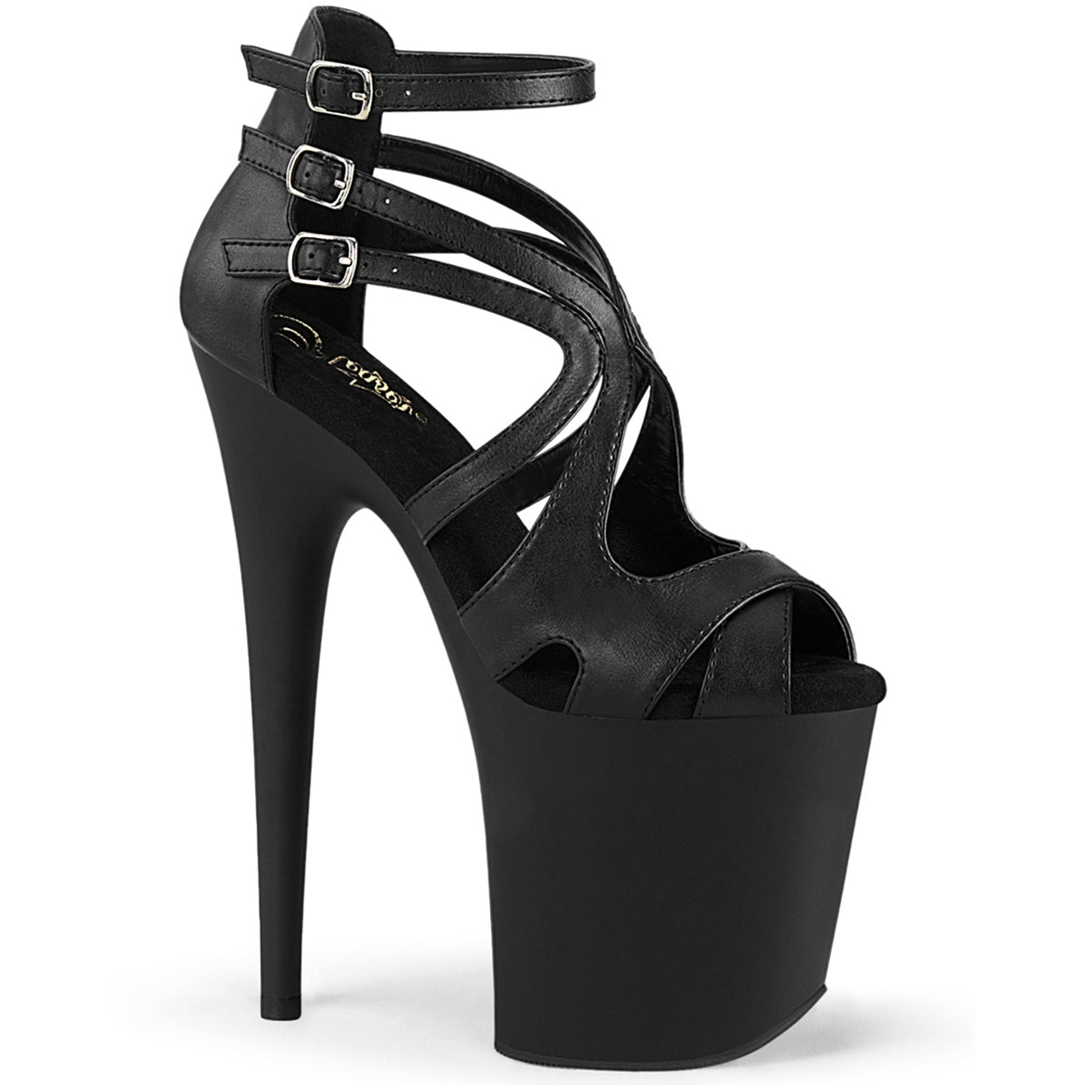 8" Heel, 4" Pf Strappy Close Back Ankle Strap Sandal Pleaser Pleaser FLAMINGO/877 Main image