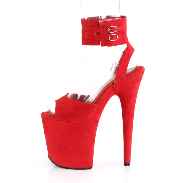 8" Heel, 4" PF Ankle Strap Sandal Pleaser  FLAMINGO/891