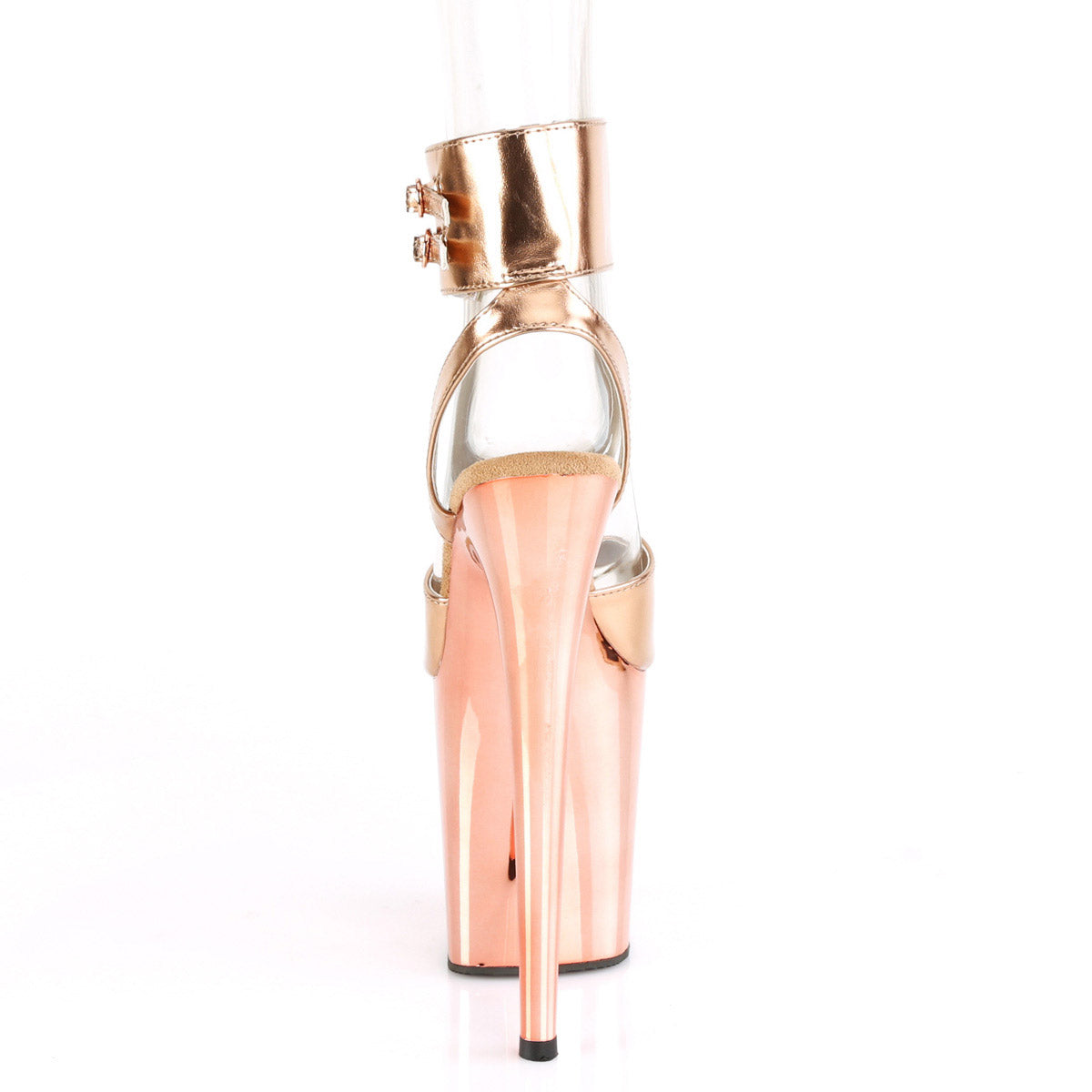 8" Heel, 4" Pf Ankle Strap Sandal Pleaser  FLAMINGO/891