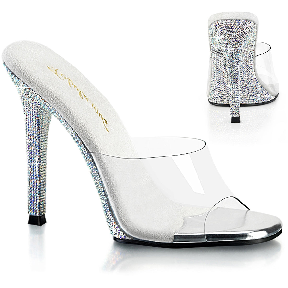 4 1/2" Heel Slide With Rs On Heel And Waist Pleaser Fabulicious GALA/01DM Main image