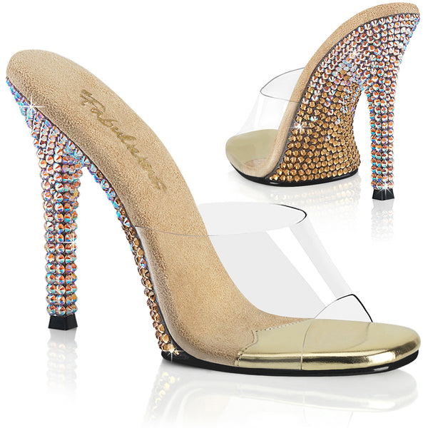 4 1/2" Heel Slide W/ Two Tone Rs Pleaser Fabulicious GALA/01DMM