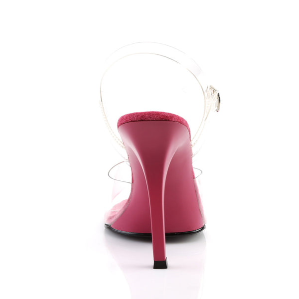 4 1/2" Heel Ankle Strap Sandal Clr-Raspberry/Raspberry Matte Pleaser Fabulicious GALA/08