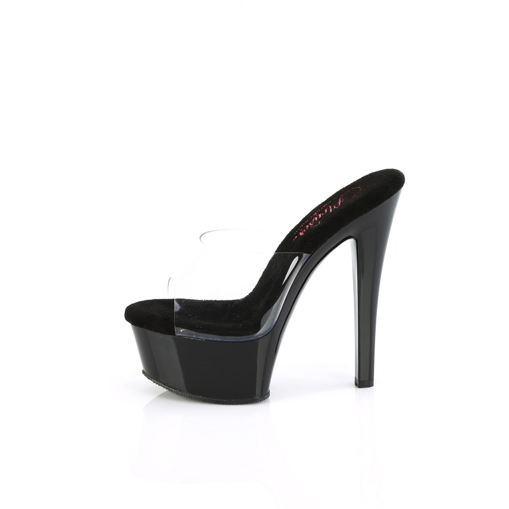 6" Heel, 1 3/4" Pf Comfort Width Slide Pleaser Pleaser GLEAM/601