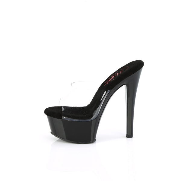 6" Heel, 1 3/4" Pf Comfort Width Slide Pleaser Pleaser GLEAM/601