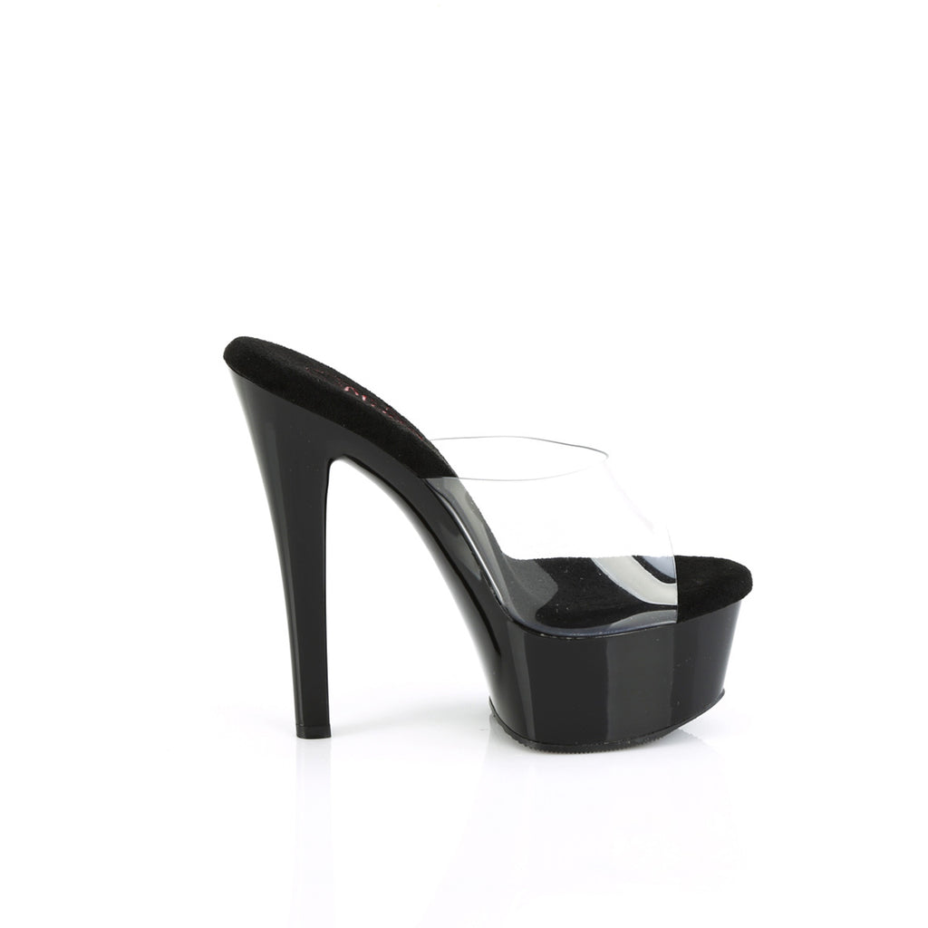 6" Heel, 1 3/4" Pf Comfort Width Slide Pleaser Pleaser GLEAM/601