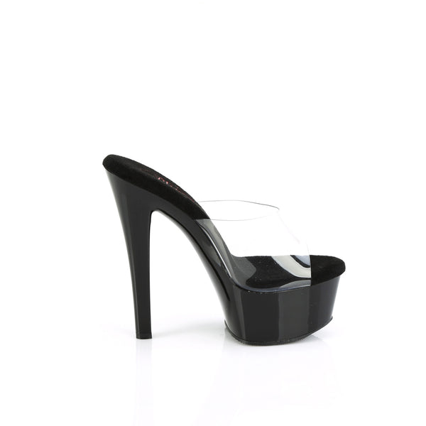 6" Heel, 1 3/4" Pf Comfort Width Slide Pleaser Pleaser GLEAM/601