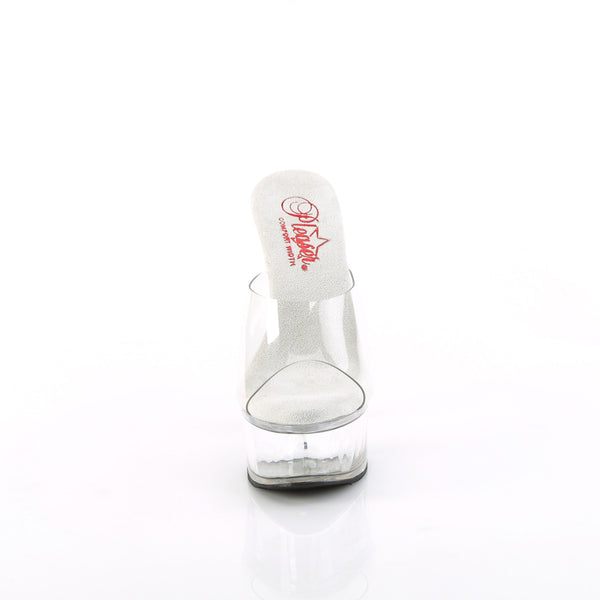 6" Heel, 1 3/4" Pf Comfort Width Slide Pleaser Pleaser GLEAM/601
