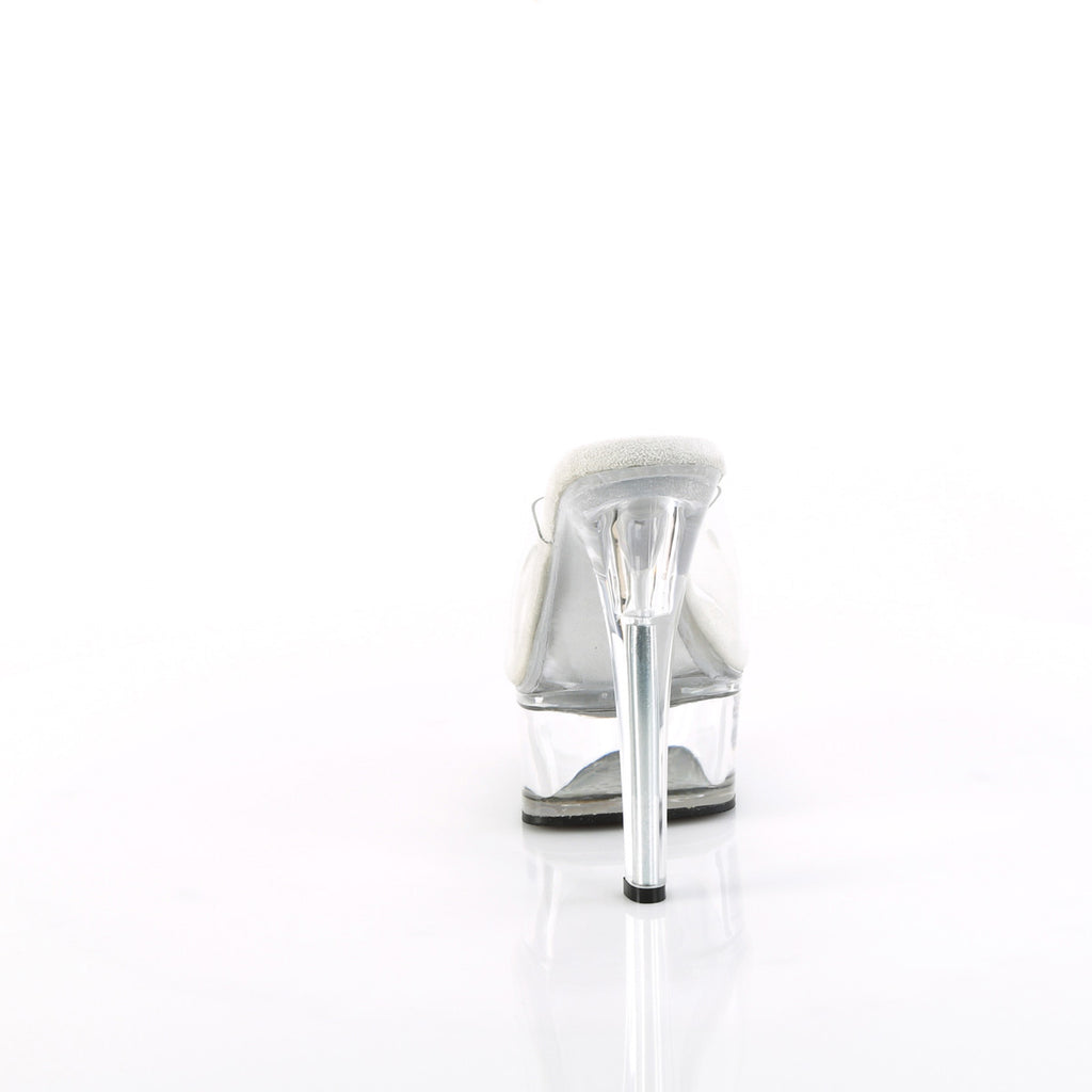 6" Heel, 1 3/4" Pf Comfort Width Slide Pleaser Pleaser GLEAM/601