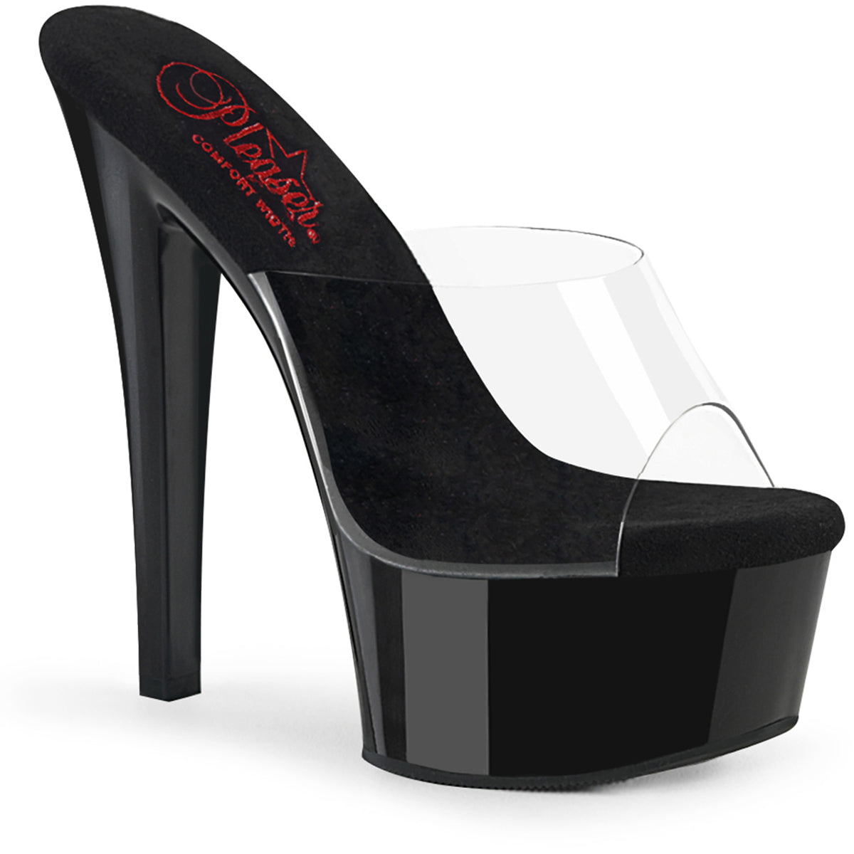 6" Heel, 1 3/4" Pf Comfort Width Slide Pleaser Pleaser GLEAM/601 Main image