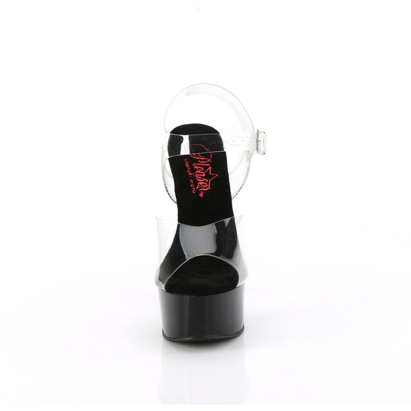 6" Heel, 1 3/4" Pf Comfort Width Ankle Strap Sandal Pleaser Pleaser GLEAM/608