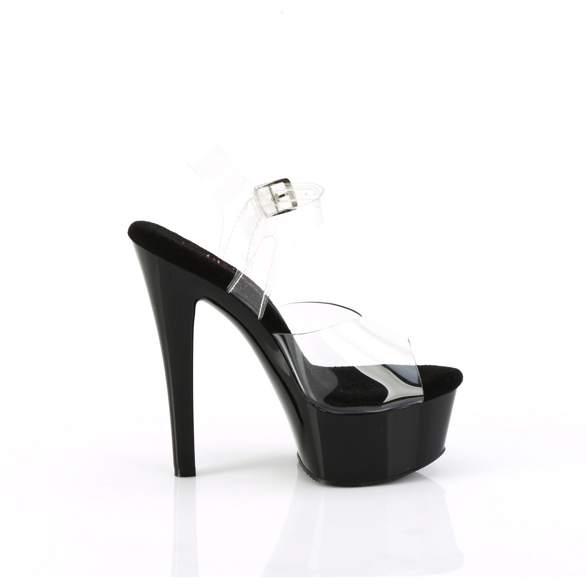 6" Heel, 1 3/4" Pf Comfort Width Ankle Strap Sandal Pleaser Pleaser GLEAM/608