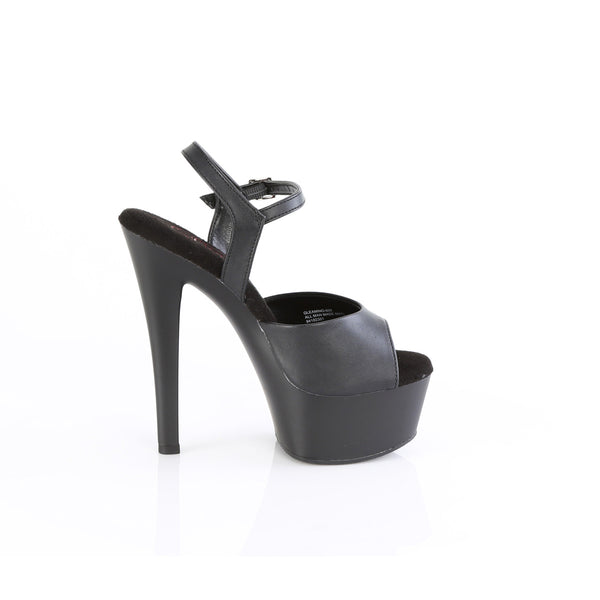6" Heel, 1 3/4" Pf Comfort Width Ankle Strap Sandal Pleaser Pleaser GLEAM/609