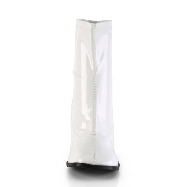 3" Block Heel Ankle Gogo Boot, Side Zip Pleaser Funtasma GOGO/150