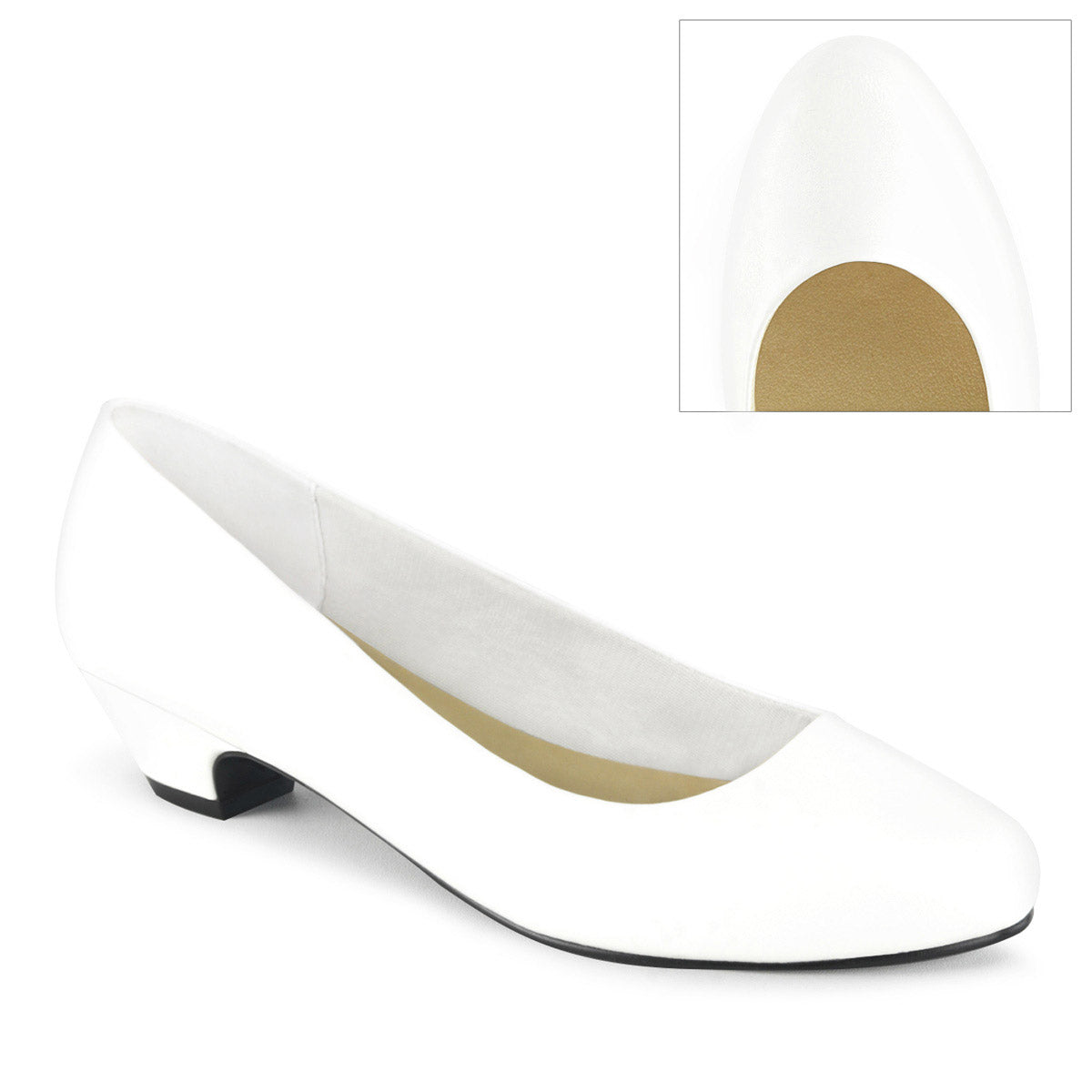 1 1/4" Block Heel Classic Pump Pleaser Pink Label GWEN/01