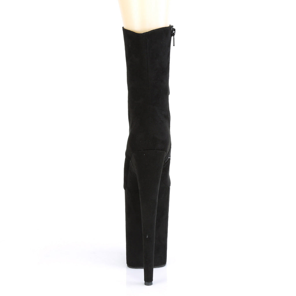 9" Heel, 5 1/4" Pf Lace-up Front Ankle Boot, Side Zip Pleaser Pleaser INFINITY/1020FS