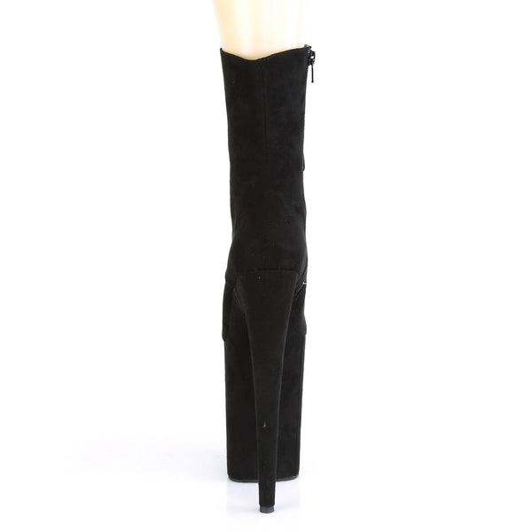 9" Heel, 5 1/4" Pf Lace-up Front Ankle Boot, Side Zip Pleaser Pleaser INFINITY/1020FS