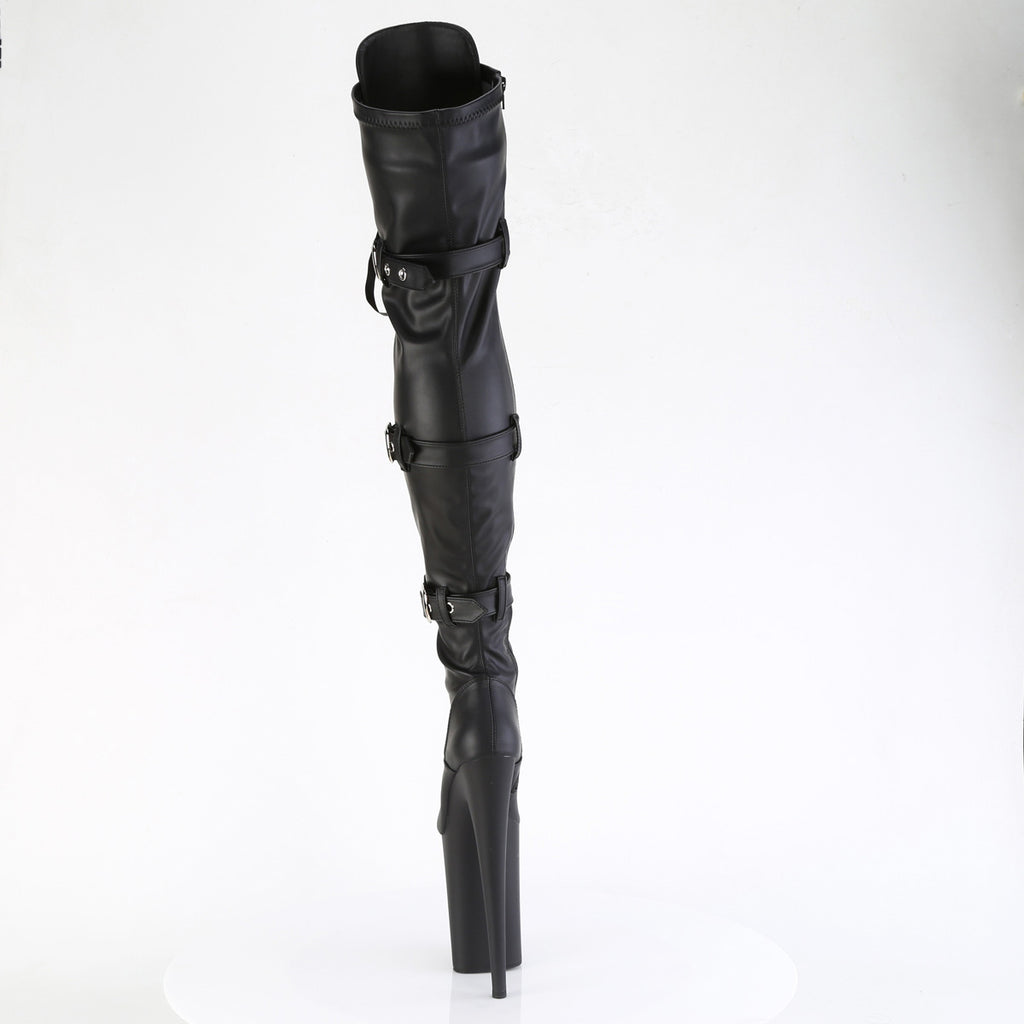 9" Heel, 5 1/4" Pf Buckled Lace Up Thigh Boot, Side Zip Pleaser Pleaser INFINITY/3028