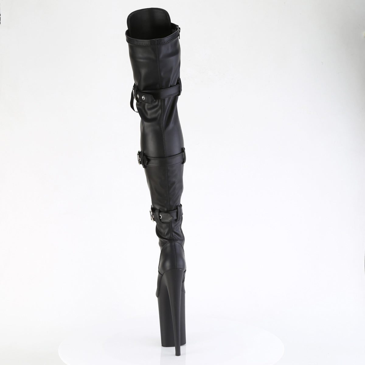 9" Heel, 5 1/4" Pf Buckled Lace Up Thigh Boot, Side Zip Pleaser Pleaser INFINITY/3028