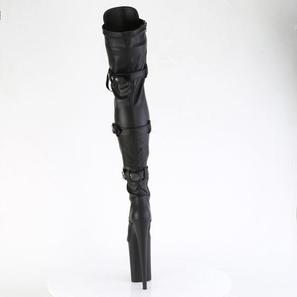 9" Heel, 5 1/4" Pf Buckled Lace Up Thigh Boot, Side Zip Pleaser Pleaser INFINITY/3028