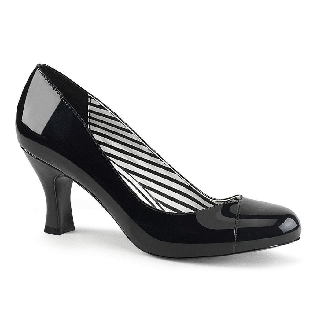 3" Heel Pump Blk Pat Pleaser Pink Label JENNA/01