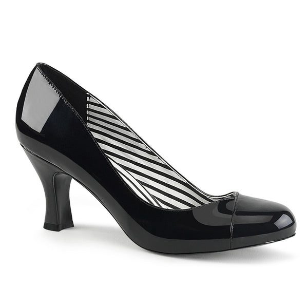 3" Heel Pump Blk Pat Pleaser Pink Label JENNA/01