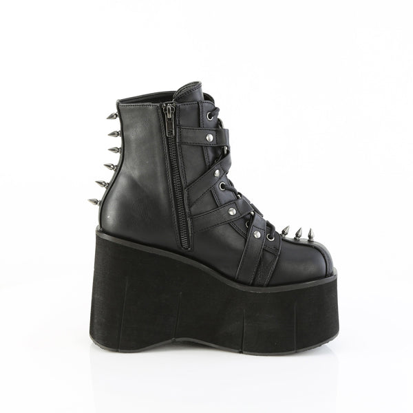 4 1/2" Platform Lace-Up Ankle Boot,Inside Metal Zip Pleaser Demonia KERA/68