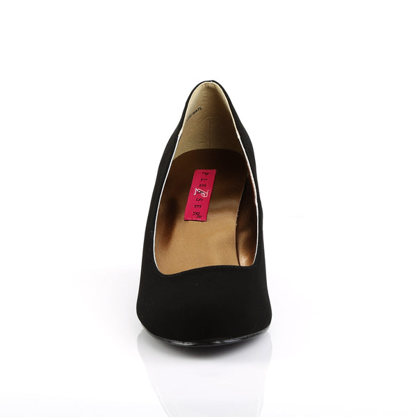 3" Wedge Pump Blk Nubuck Suede Pleaser Pink Label KIMBERLY/08