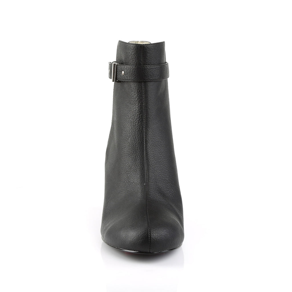3" Heel Ankle Boot Blk Faux Leather Pleaser Pink Label KIMBERLY/102