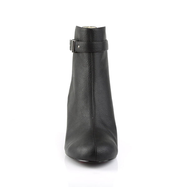 3" Heel Ankle Boot Blk Faux Leather Pleaser Pink Label KIMBERLY/102