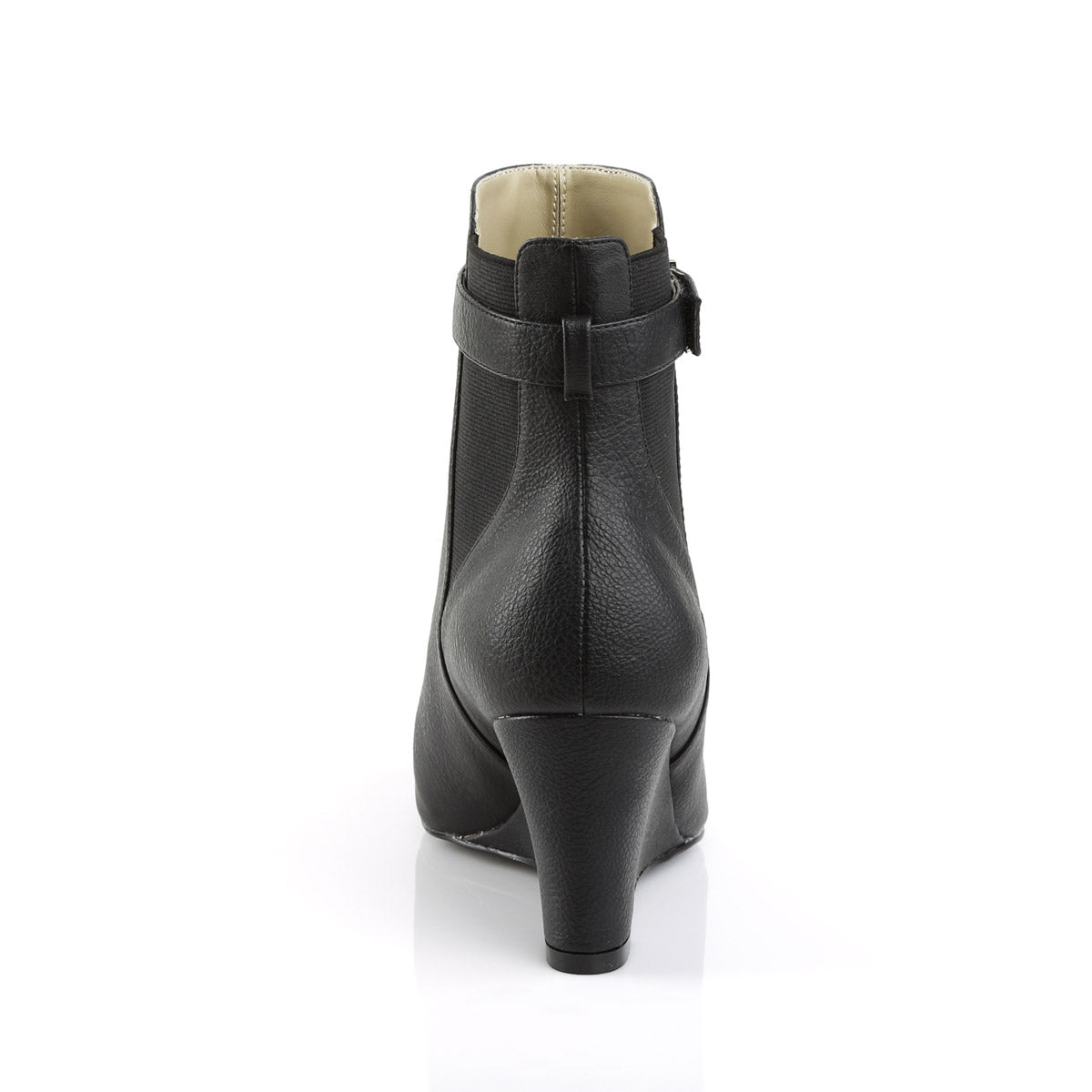 3" Heel Ankle Boot Blk Faux Leather Pleaser Pink Label KIMBERLY/102