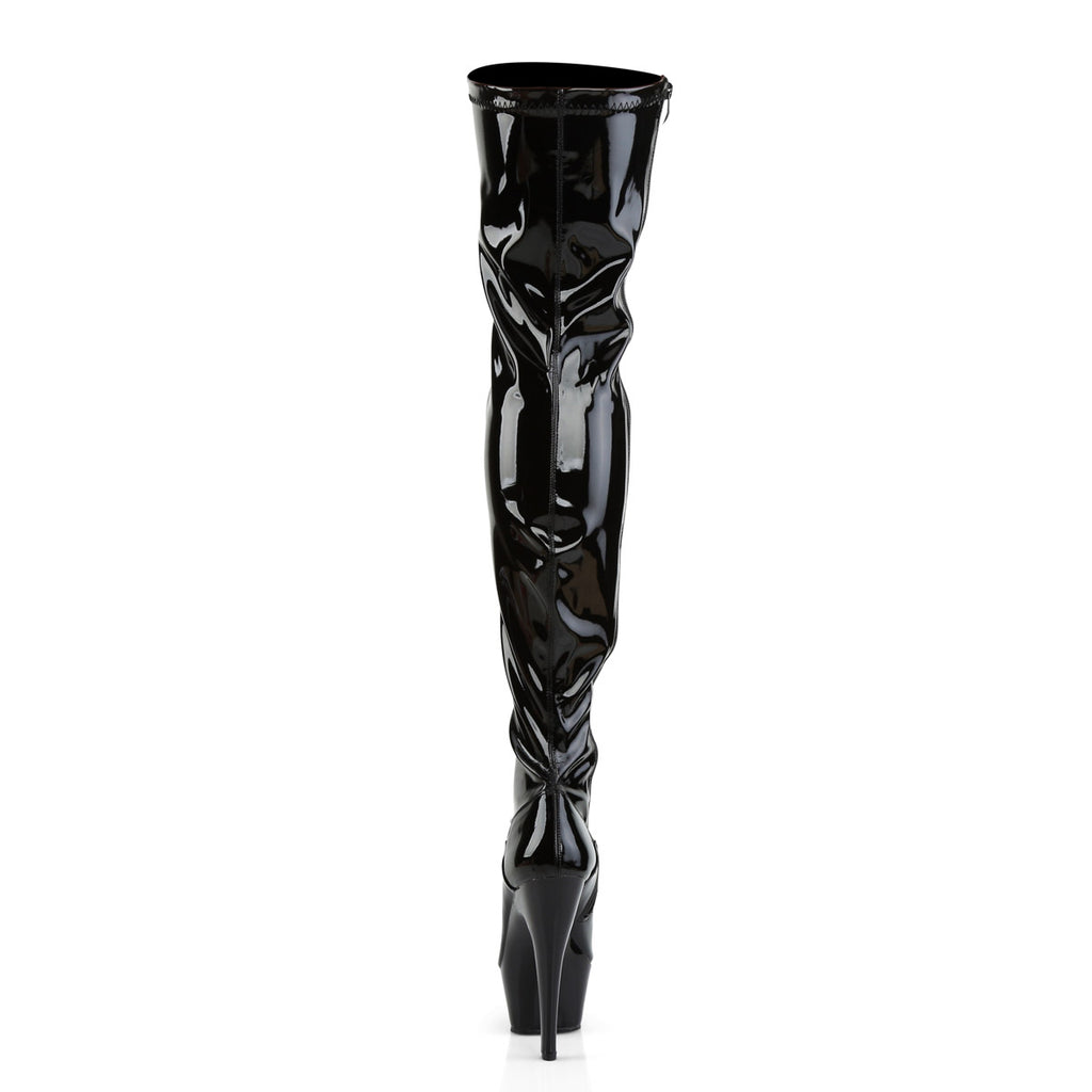 Sexy Side Zipper Thigh High Platform Stiletto High Heel Boots Shoes Pleaser Pleaser KISS/3000