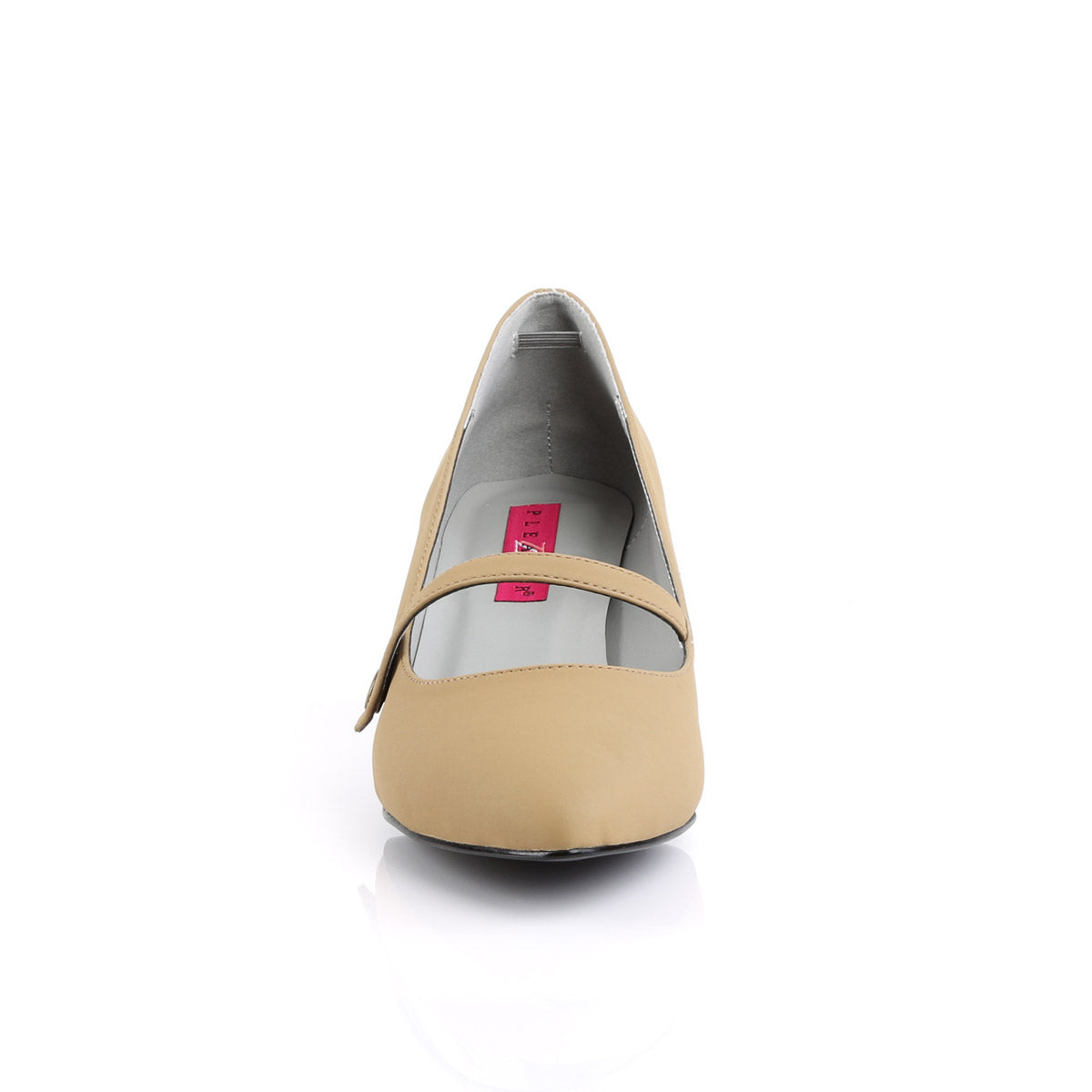 Pleaser Kitten Heel Mary Jane Pump with 2 1/2 inch Heel Taupe Secondary image