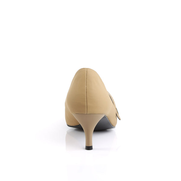 2 1/2" Kitten Heel Mary Jane Pump Taupe Nubuck Pleaser Pink Label KITTEN/03