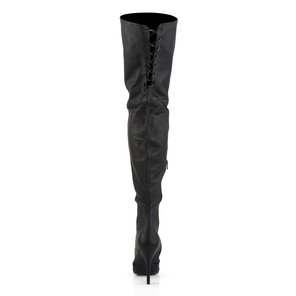 Sexy Lace Back Detail Thigh High Point Toe Stiletto Heel Heels Shoes Pleaser Pleaser LEGEND/8899