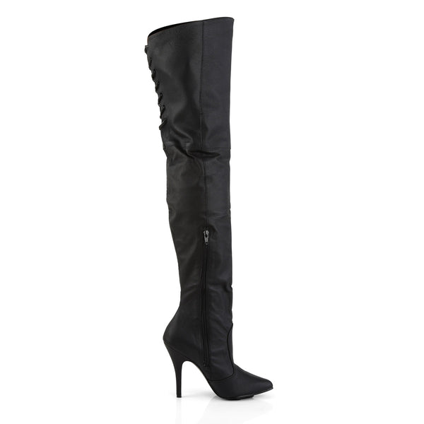 Sexy Lace Back Detail Thigh High Point Toe Stiletto Heel Heels Shoes Pleaser Pleaser LEGEND/8899