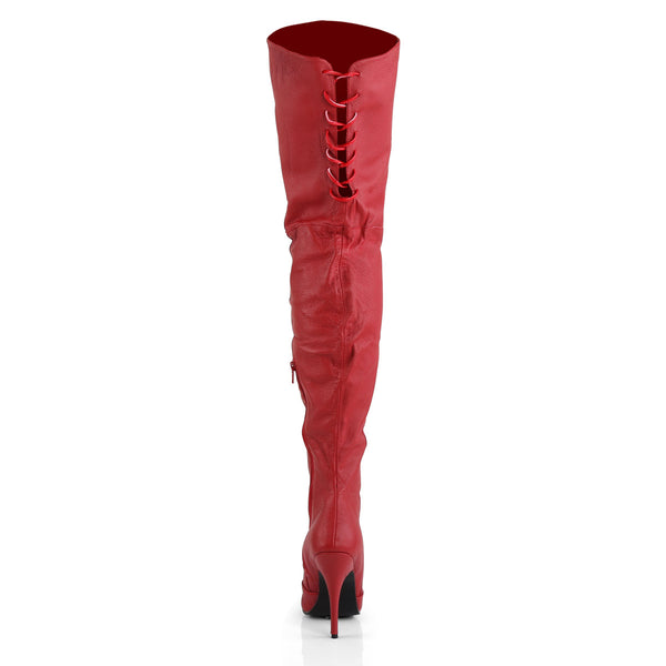 Sexy Lace Back Detail Thigh High Point Toe Stiletto Heel Heels Shoes Pleaser Pleaser LEGEND/8899