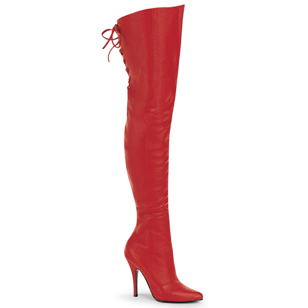 Sexy Lace Back Detail Thigh High Point Toe Stiletto Heel Heels Shoes Pleaser Pleaser LEGEND/8899