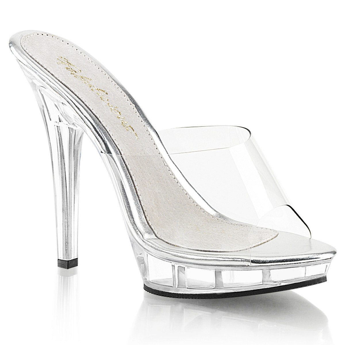 Elegant Open Toe Platform Stiletto Sexy Slide Mules High Heels Shoes Pleaser Fabulicious LIP/101