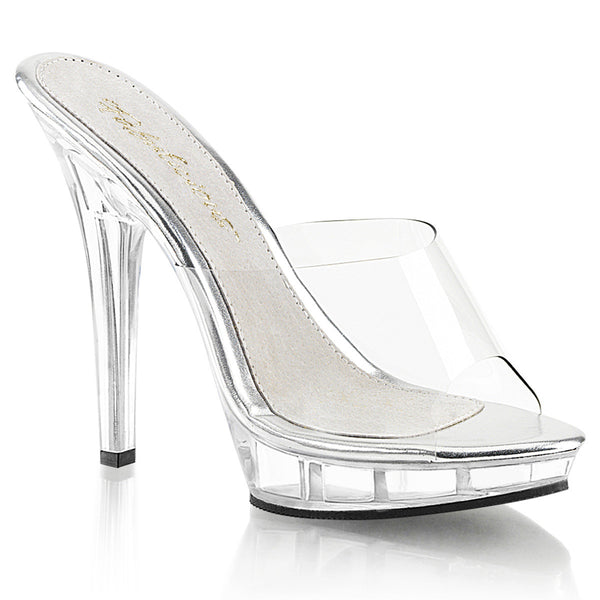 Elegant Open Toe Platform Stiletto Sexy Slide Mules High Heels Shoes Pleaser Fabulicious LIP/101
