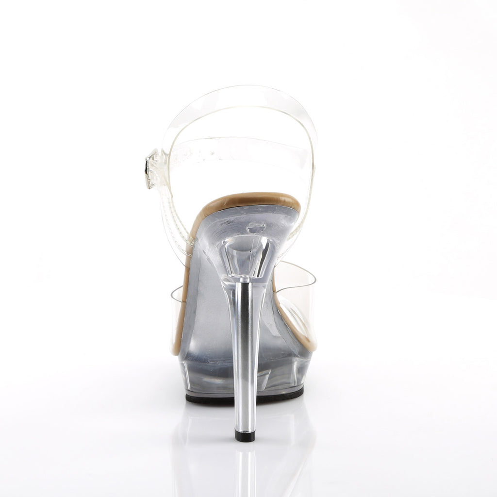 Sexy Clear Platform Stiletto Ankle Buckle Sandals High Heels Shoes Pleaser Fabulicious LIP/108
