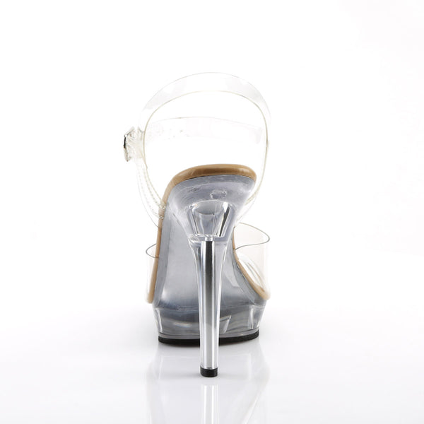 Sexy Clear Platform Stiletto Ankle Buckle Sandals High Heels Shoes Pleaser Fabulicious LIP/108