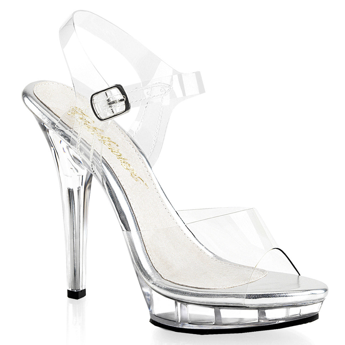 5" Heel, 3/4" PF Ankle Strap Sandal Pleaser Fabulicious LIP/108