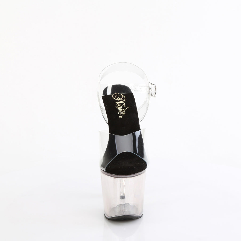7" Heart Shaped Heel, 3 1/4" Pf Ankle Strap Sandal Pleaser Pleaser LOVESICK/708T